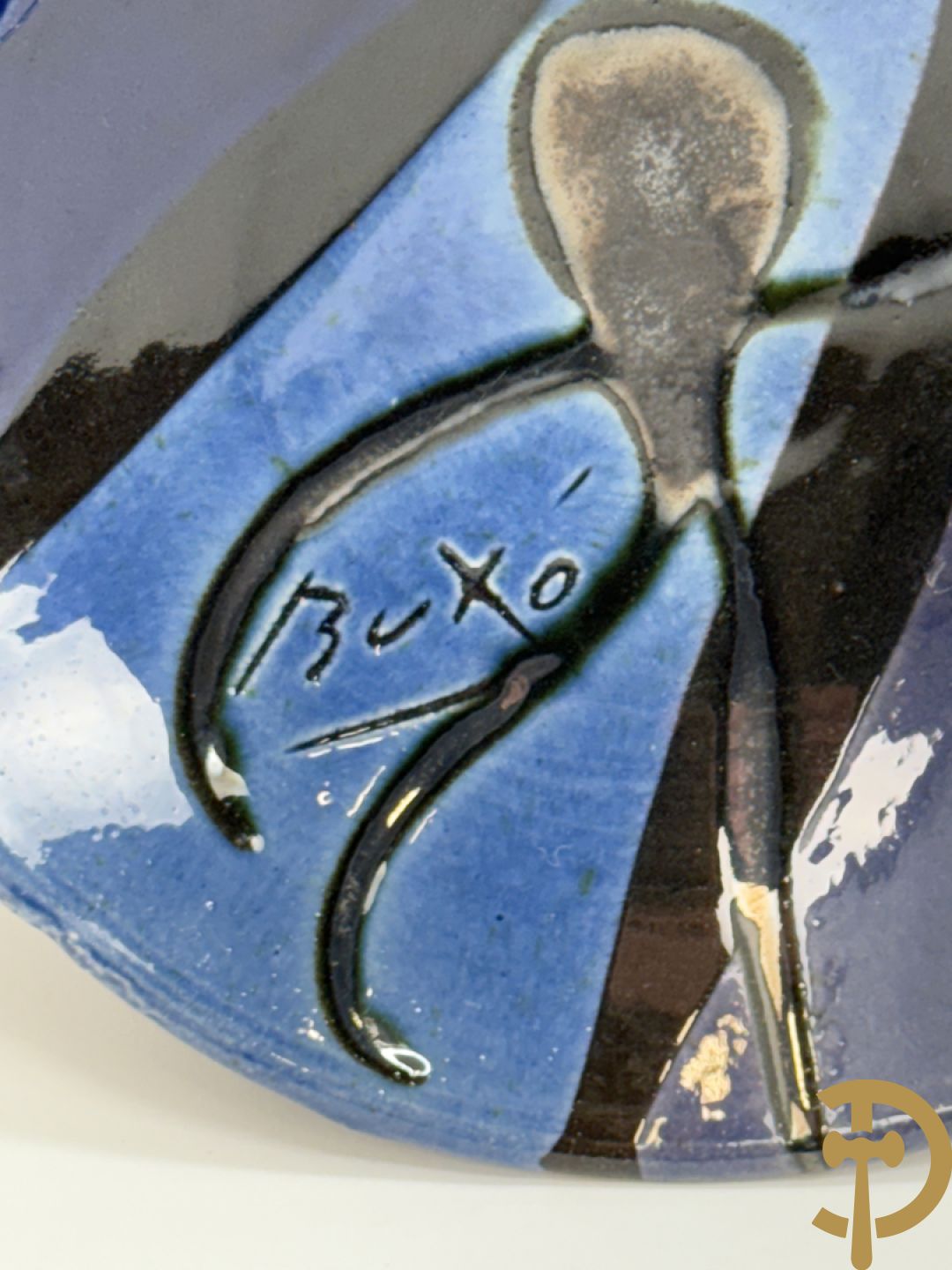 Vijf keramieken schaaltjes, expressionistische stijl, BUXO getekend