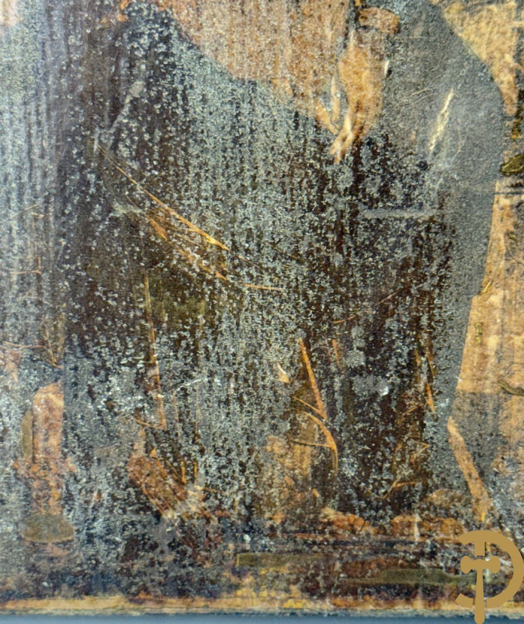 Ikoon met voorstelling van Madonna met kind + ikoon met voorstelling van engel Gabriël