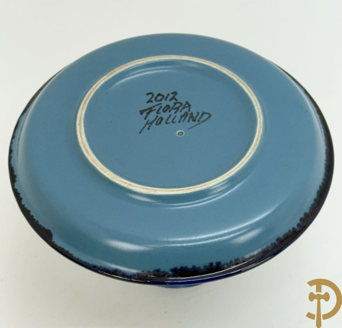 Vintage keramieken dekselpotiche van Amphora, schaal Perignem, Goud dekselpotiche, Flora Holland kaarsenhouder, zeepaard en vliegende heks