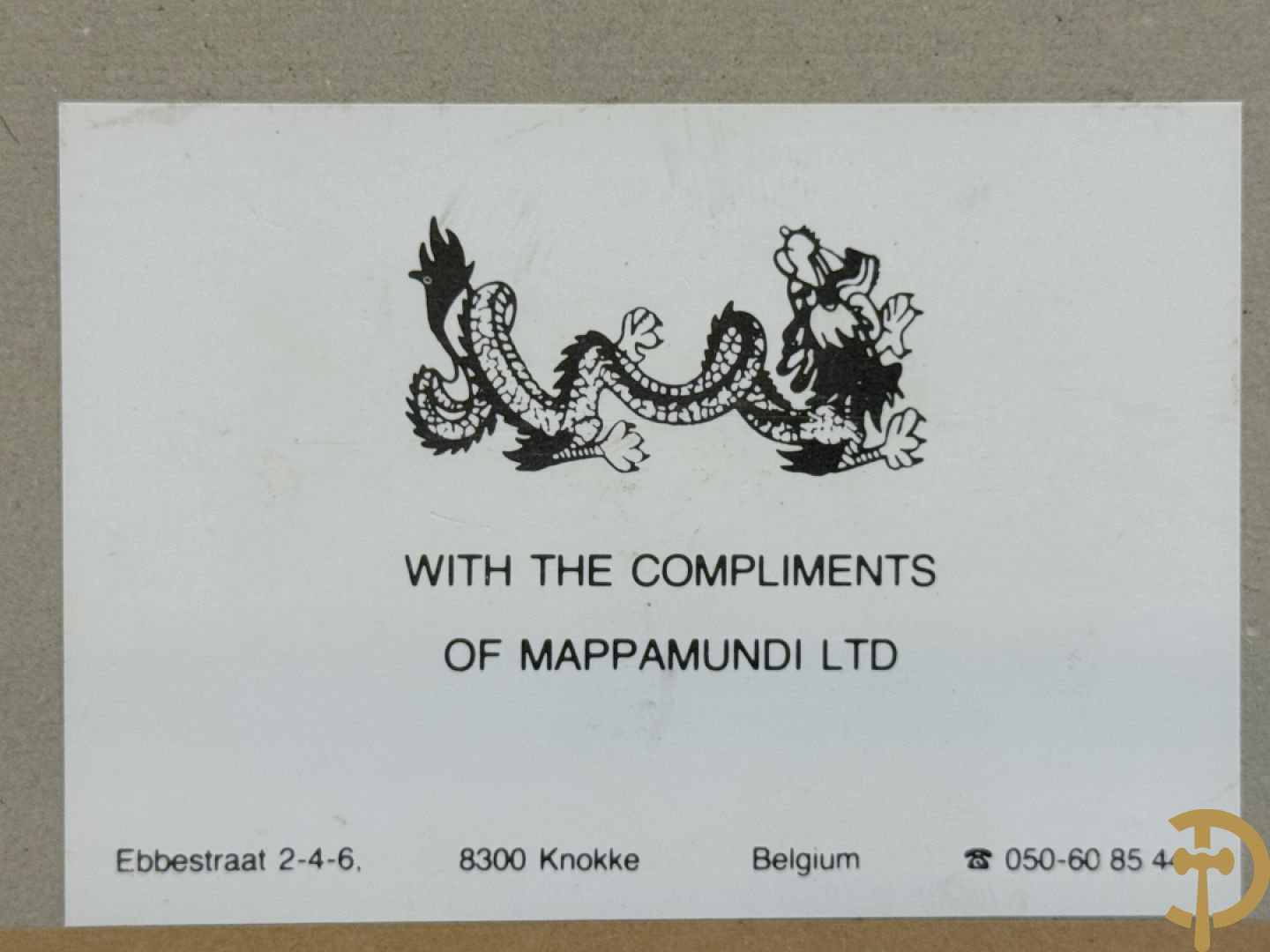 Oude ingekleurde kaart 