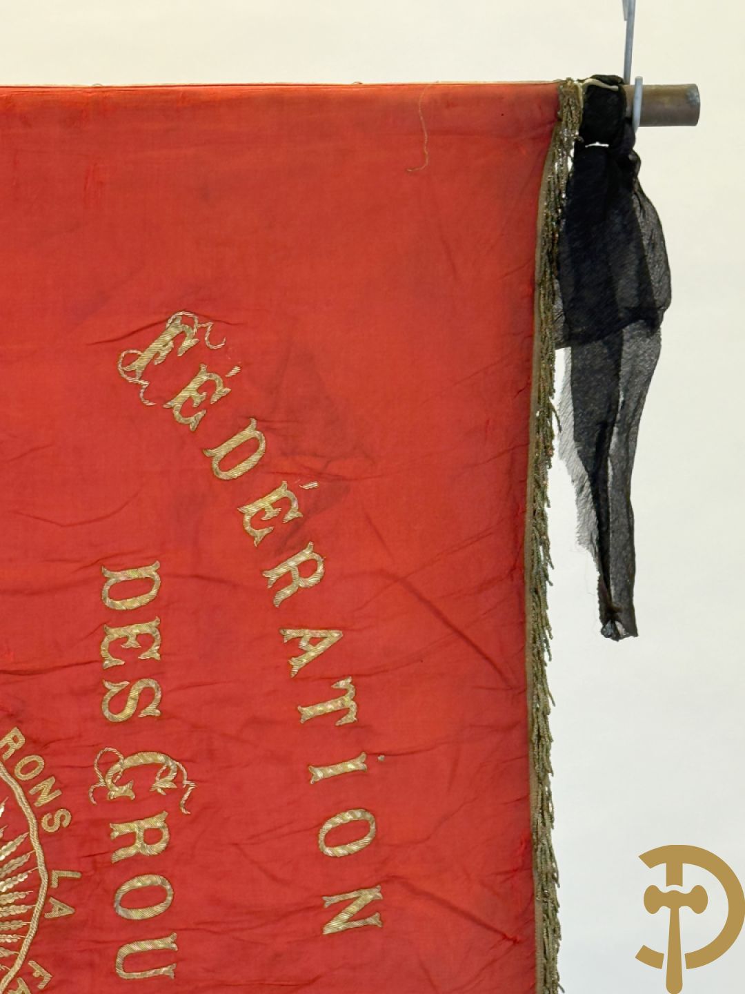 Franse vaandel Federation du Nord des Groupes de la Libre Pensée Ouvrière et d