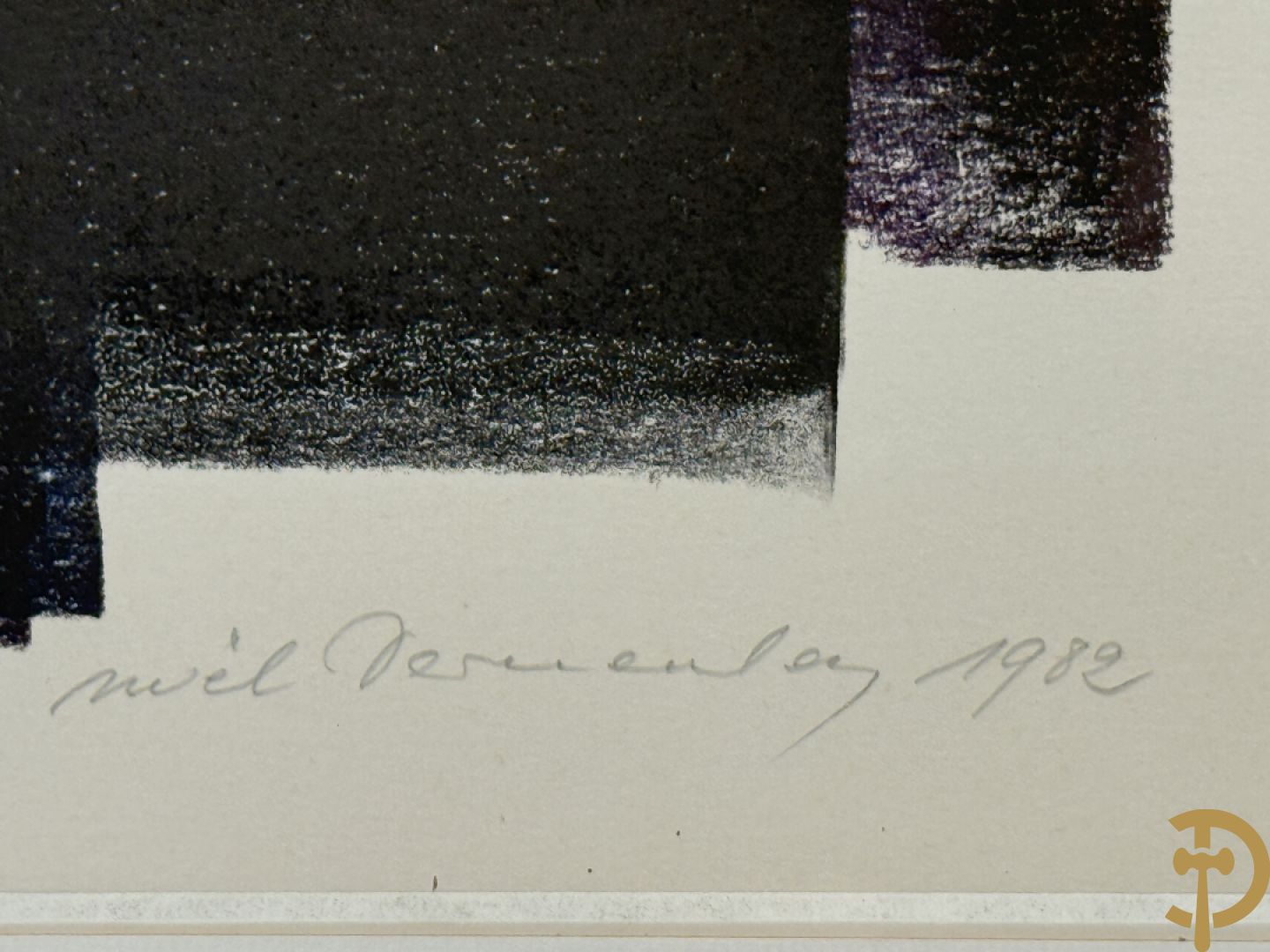 VERMEULEN NOËL getekend 1982 - drieluik acrylverf op papier