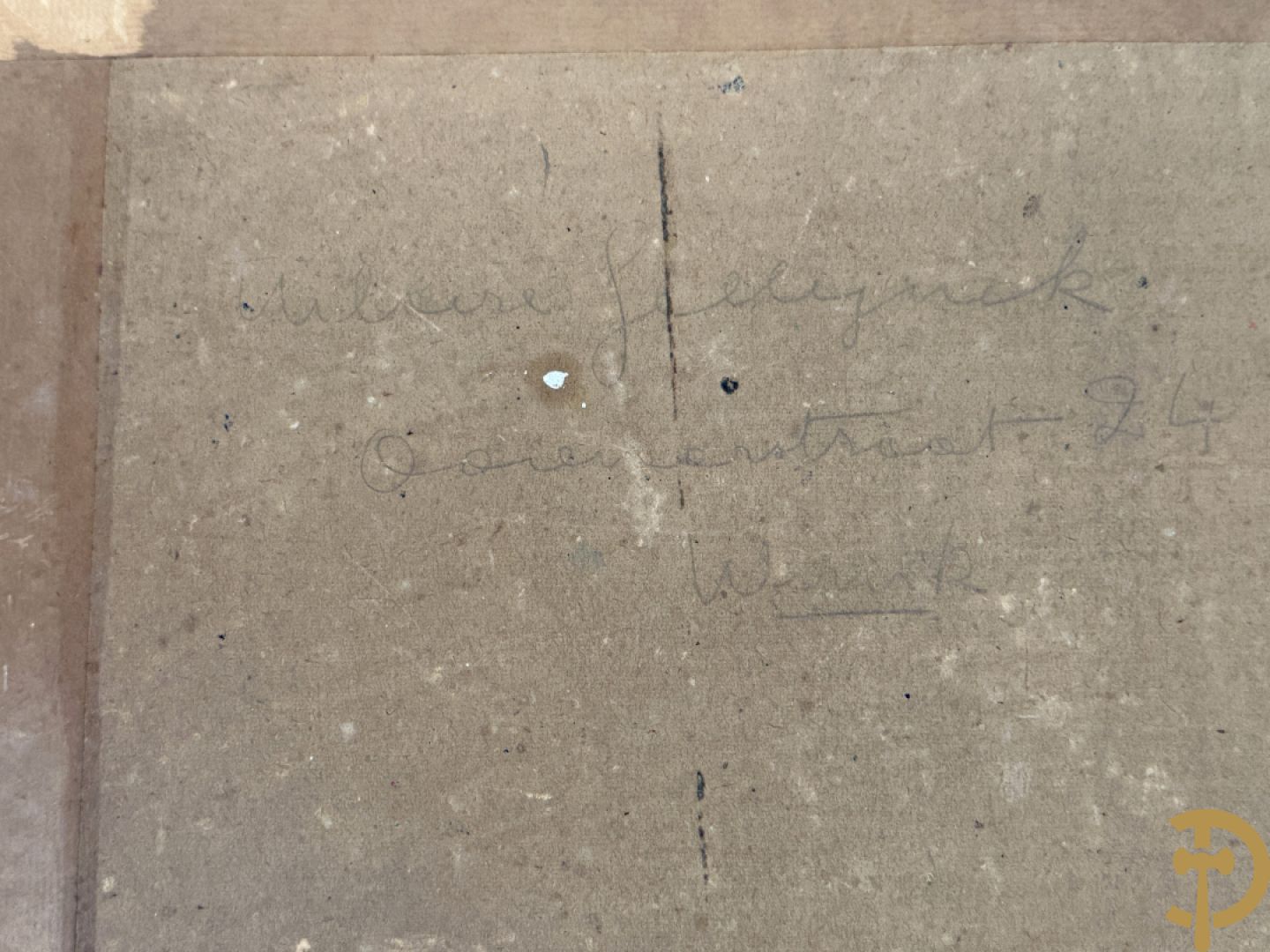 Onleesbaar getekend met monogram rechts boven Yper 9-8-29 