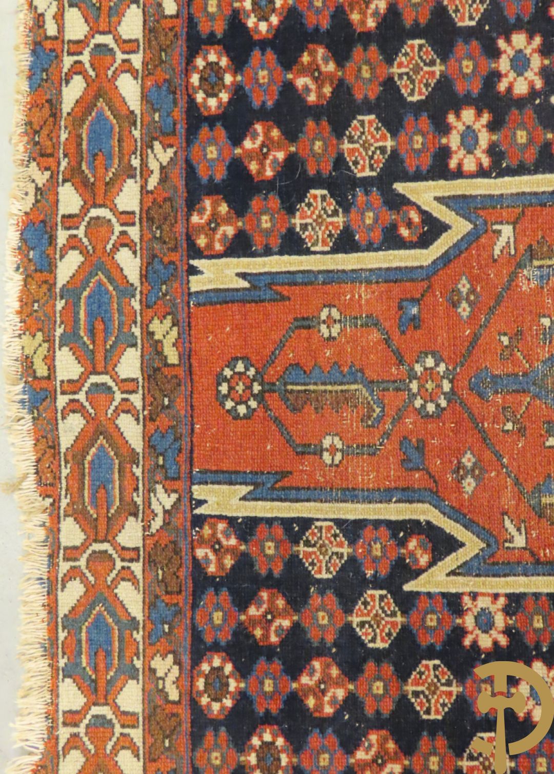 Drie oosterse handgeknoopte tapijten Kaukasus