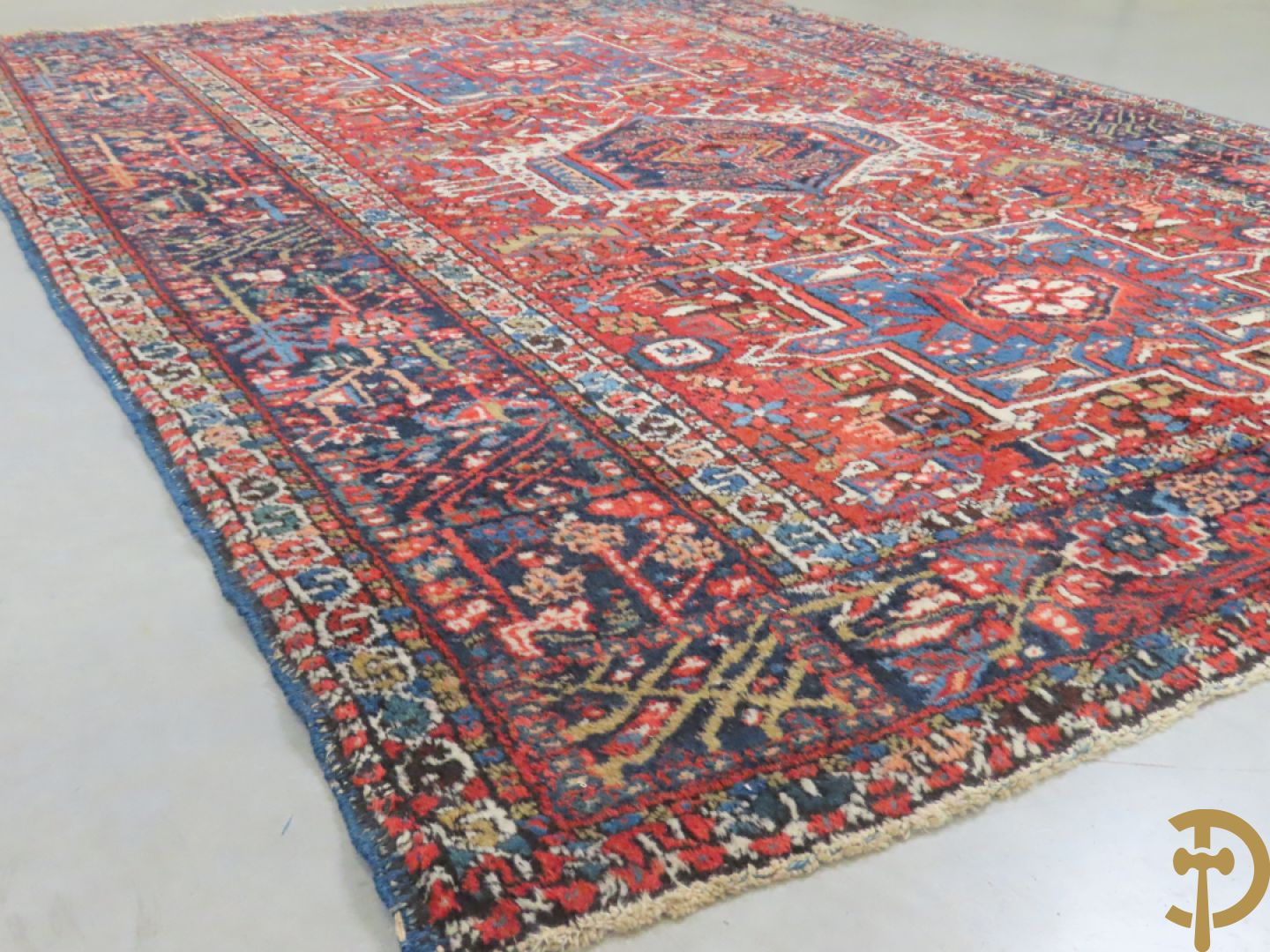 Twee oosterse handgeknoopte tapijten Heriz