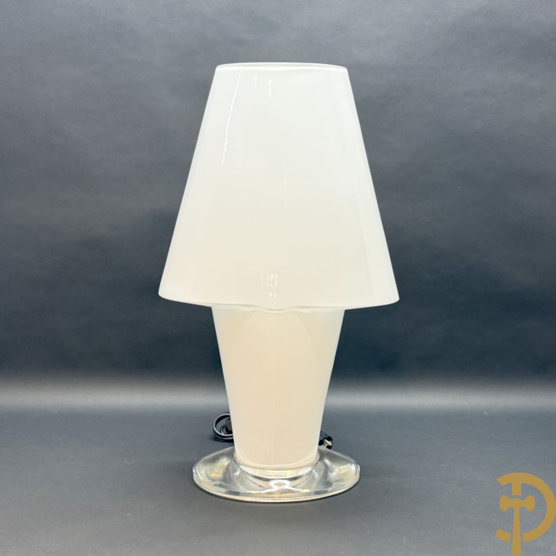 Design melkglazen lampadaire, AV Mazzega XL