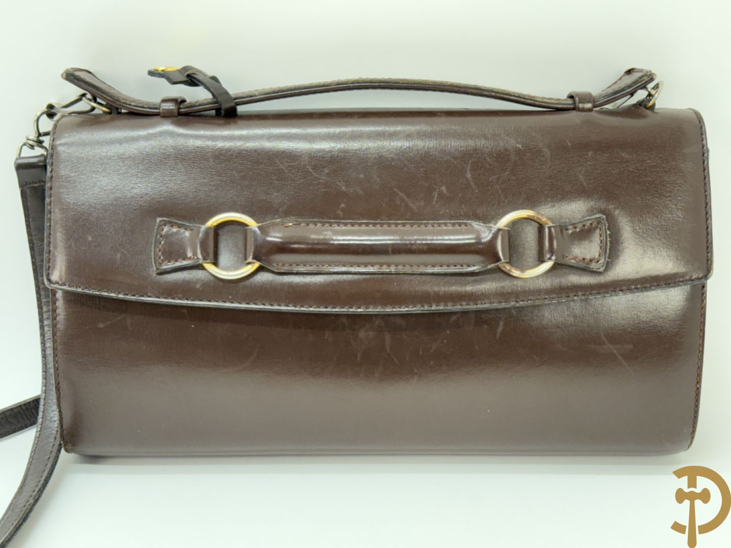 Twee vintage Delvaux handtassen (zwart en bruin) + geldbeugel + lege doosjes