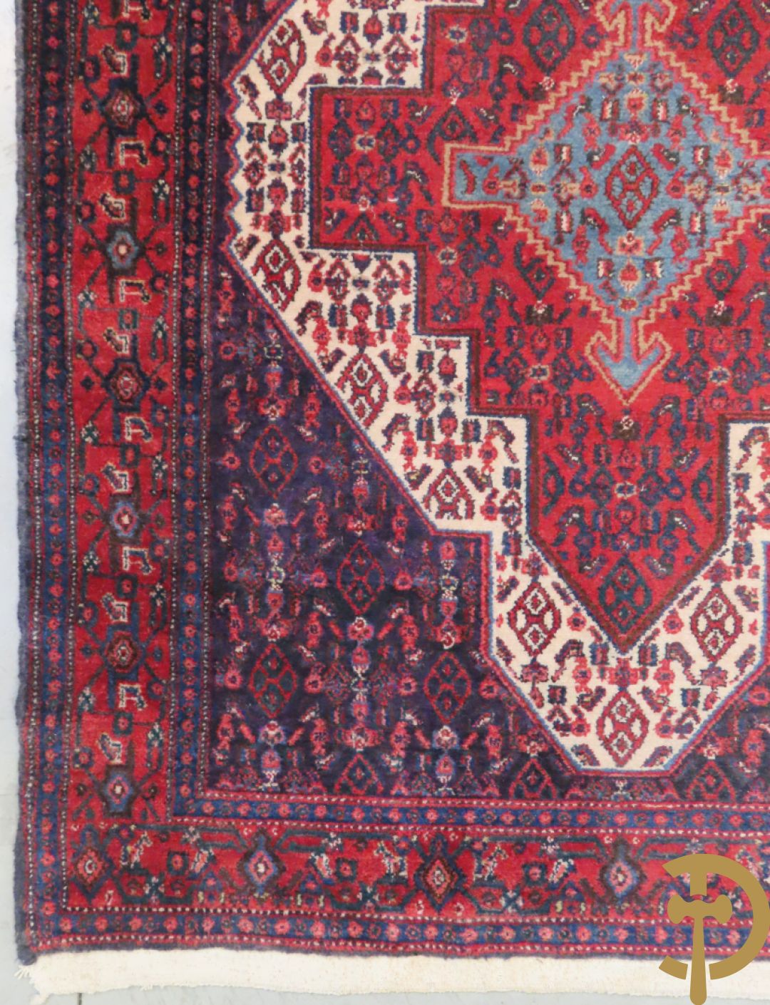 Perzisch handgeknoopt tapijt Senneh + Oosters handgeknoopt Bidjar + Oosters handgeknoopt tapijt Senneh