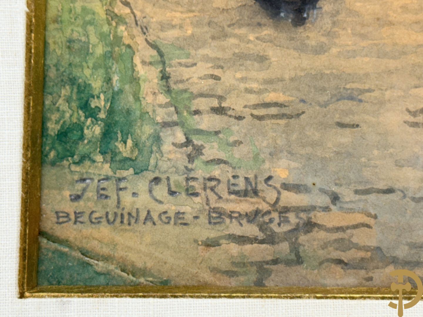 CLERENS Jef getekend Beguinage Bruges 