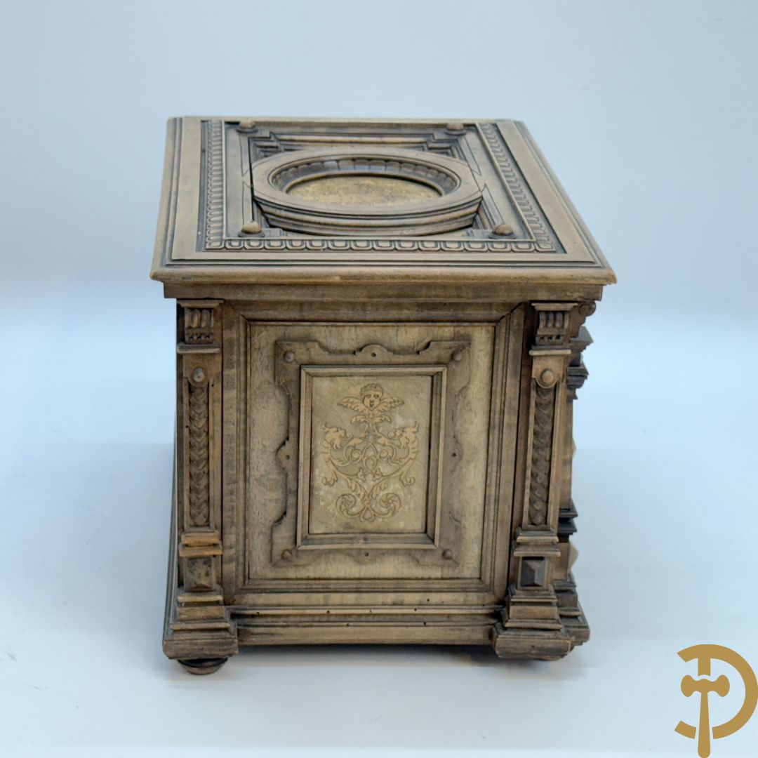 Houten gemarketteerd schatkistje