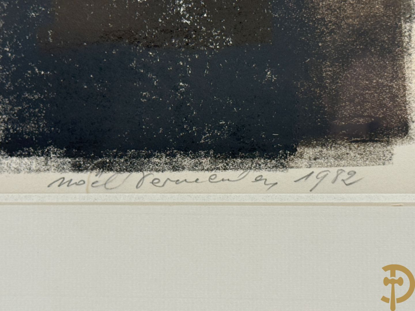 VERMEULEN NOËL getekend 1982 - drieluik acrylverf op papier