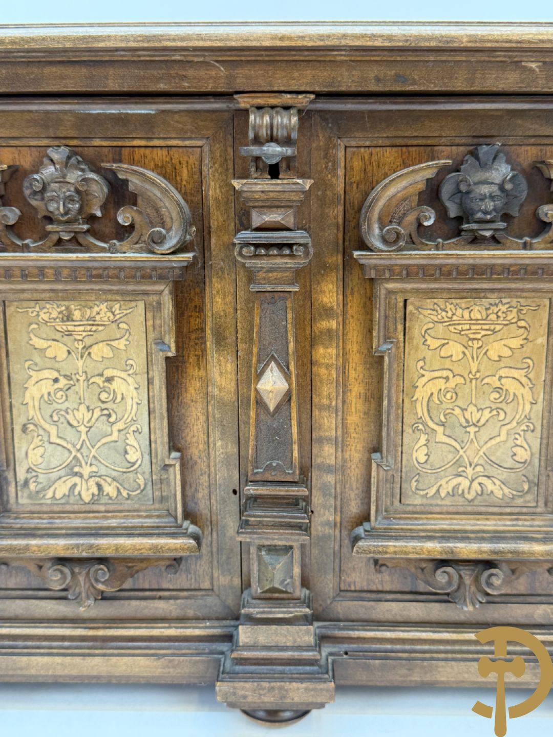 Houten gemarketteerd schatkistje