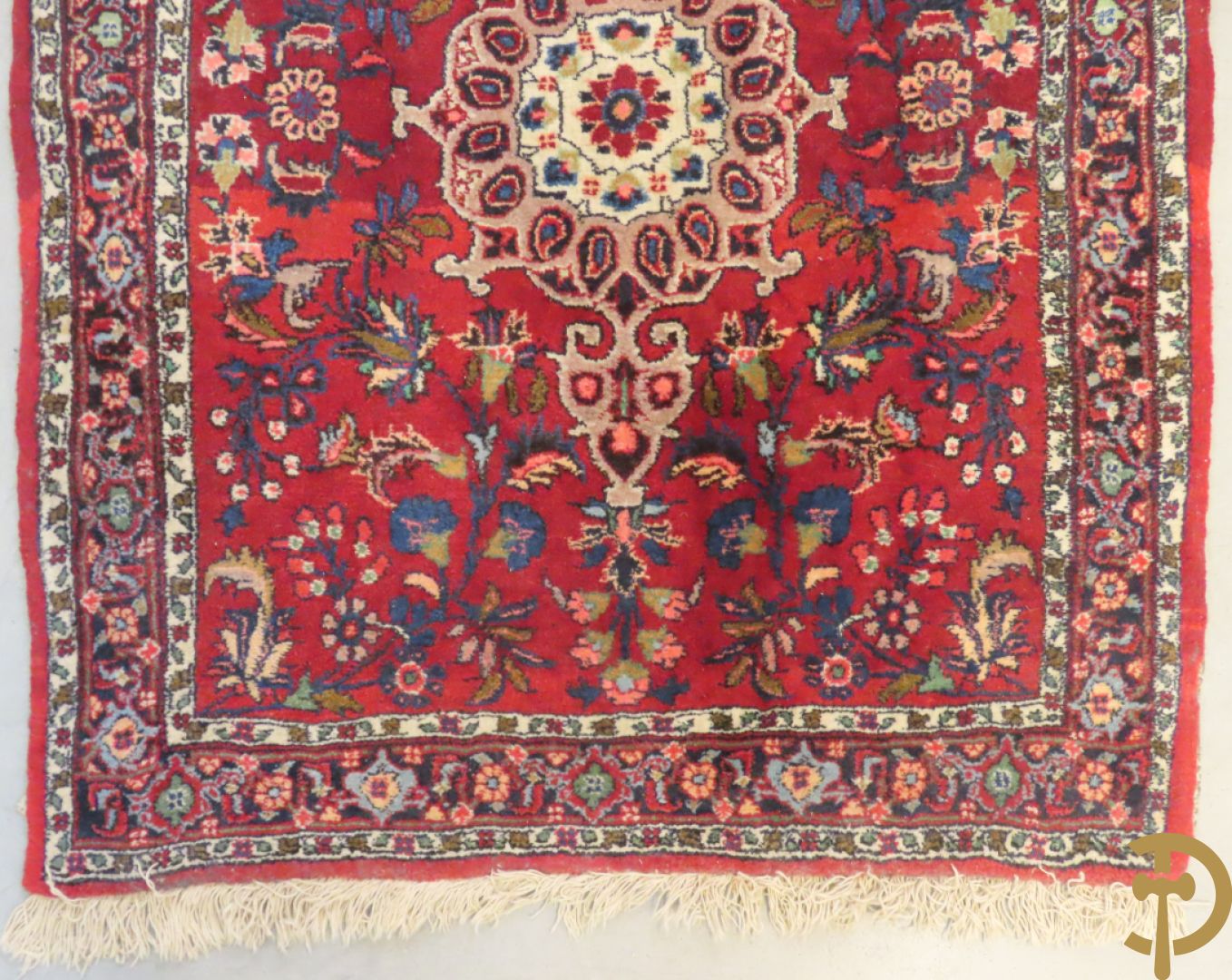 Vier Perzische kleine oosterse handgeknoopte tapijten w.o. 1 Bidjar en 3 Hamadan