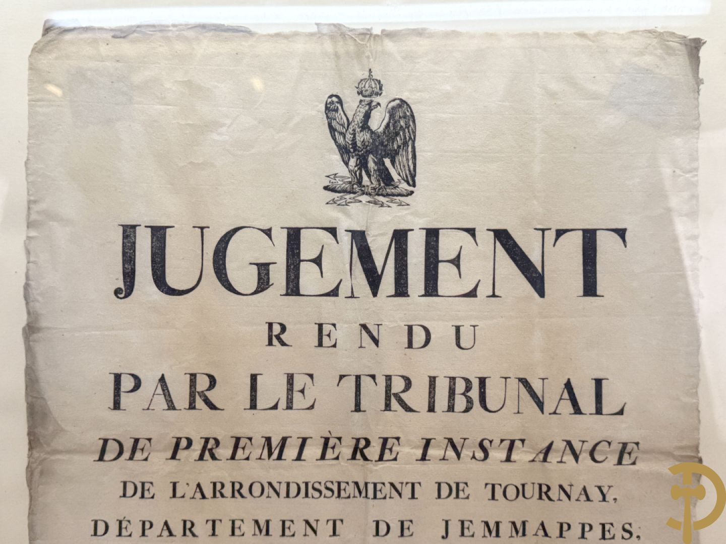 Antiek document uit de Empire periode 