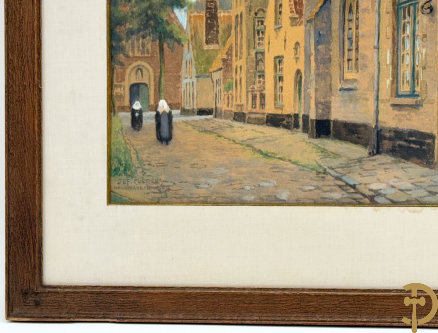 CLERENS Jef getekend Beguinage Bruges 
