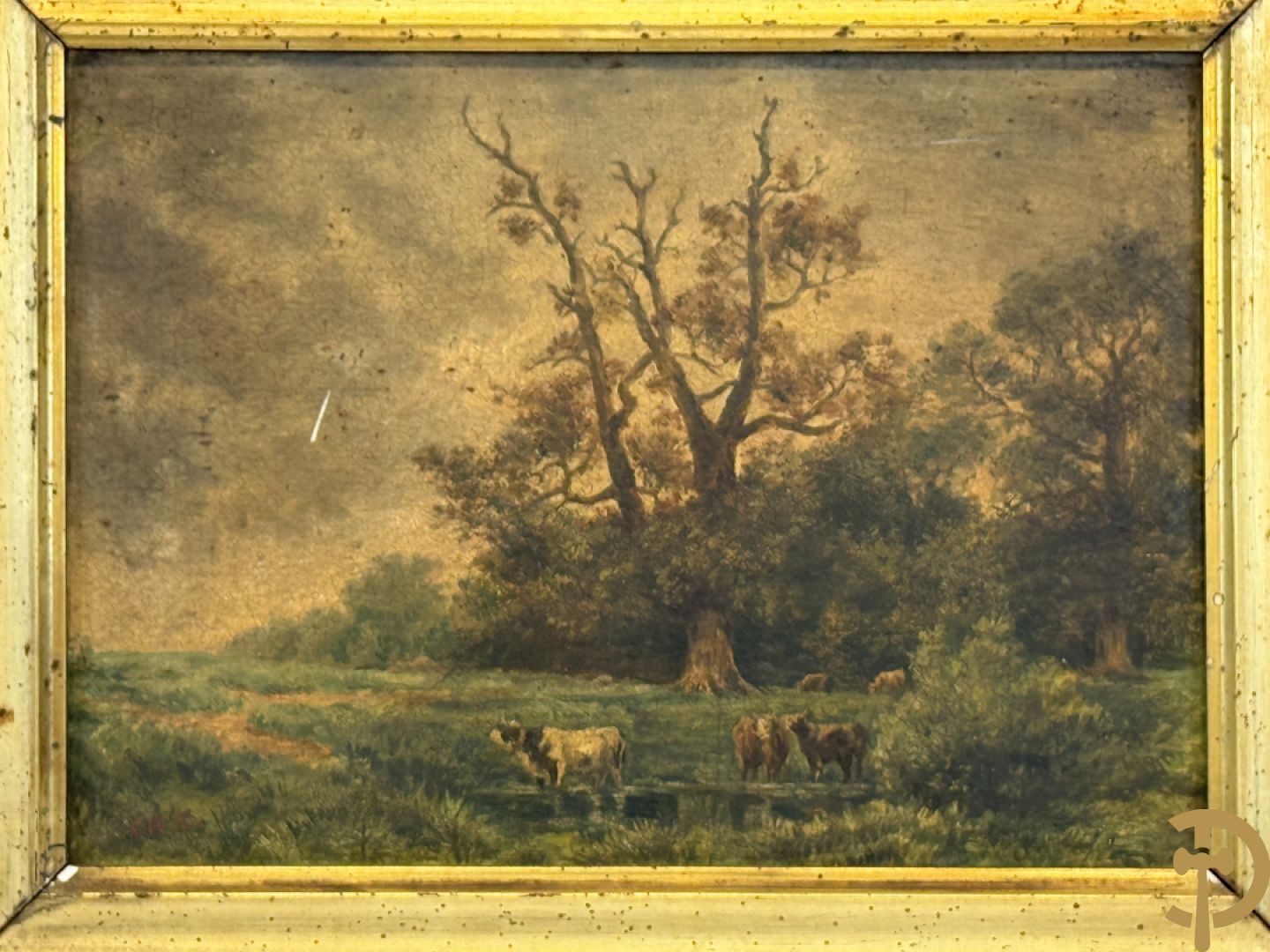 Onleesbaar getekend rechts onder 