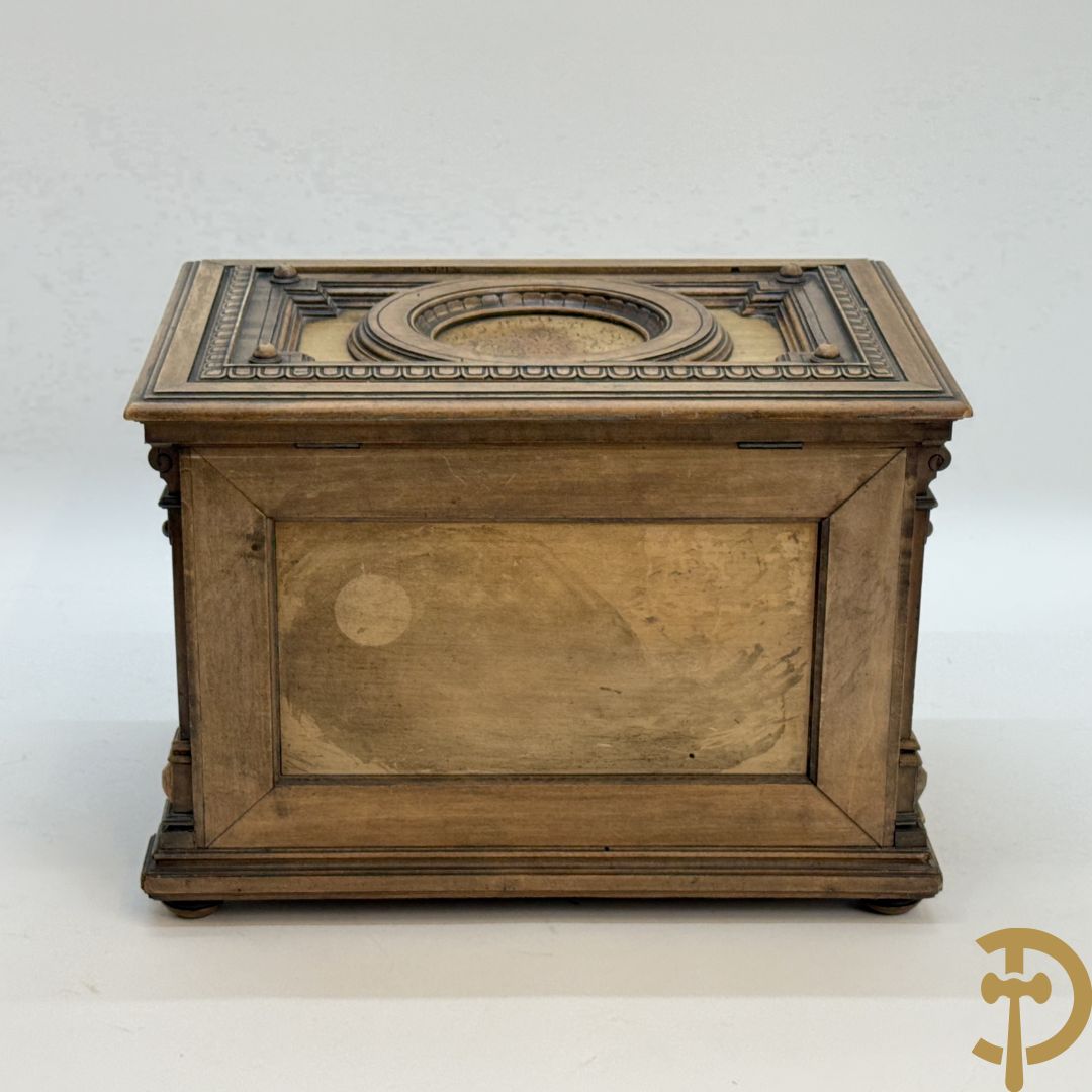 Houten gemarketteerd schatkistje