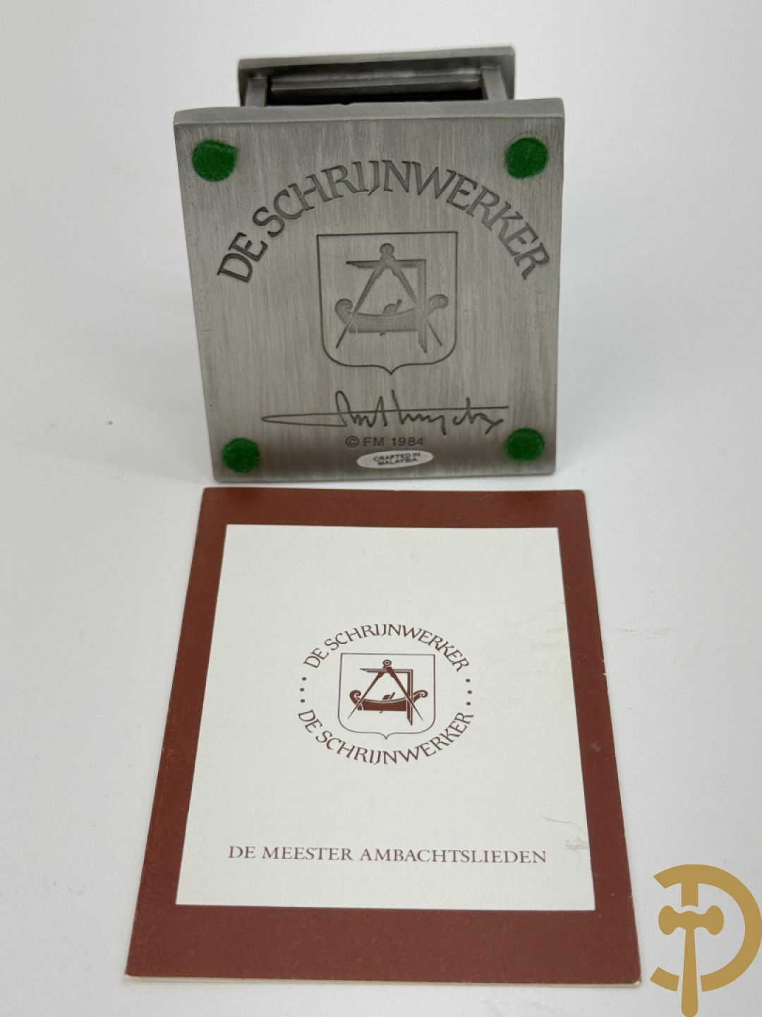 Twaalf tinnen ambachten, gestempeld van Franklin Mint