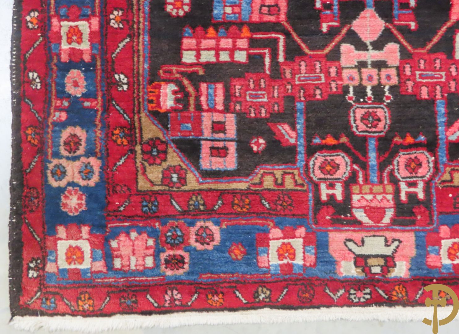 Twee oosterse handgeknoopte tapijten Hamadan