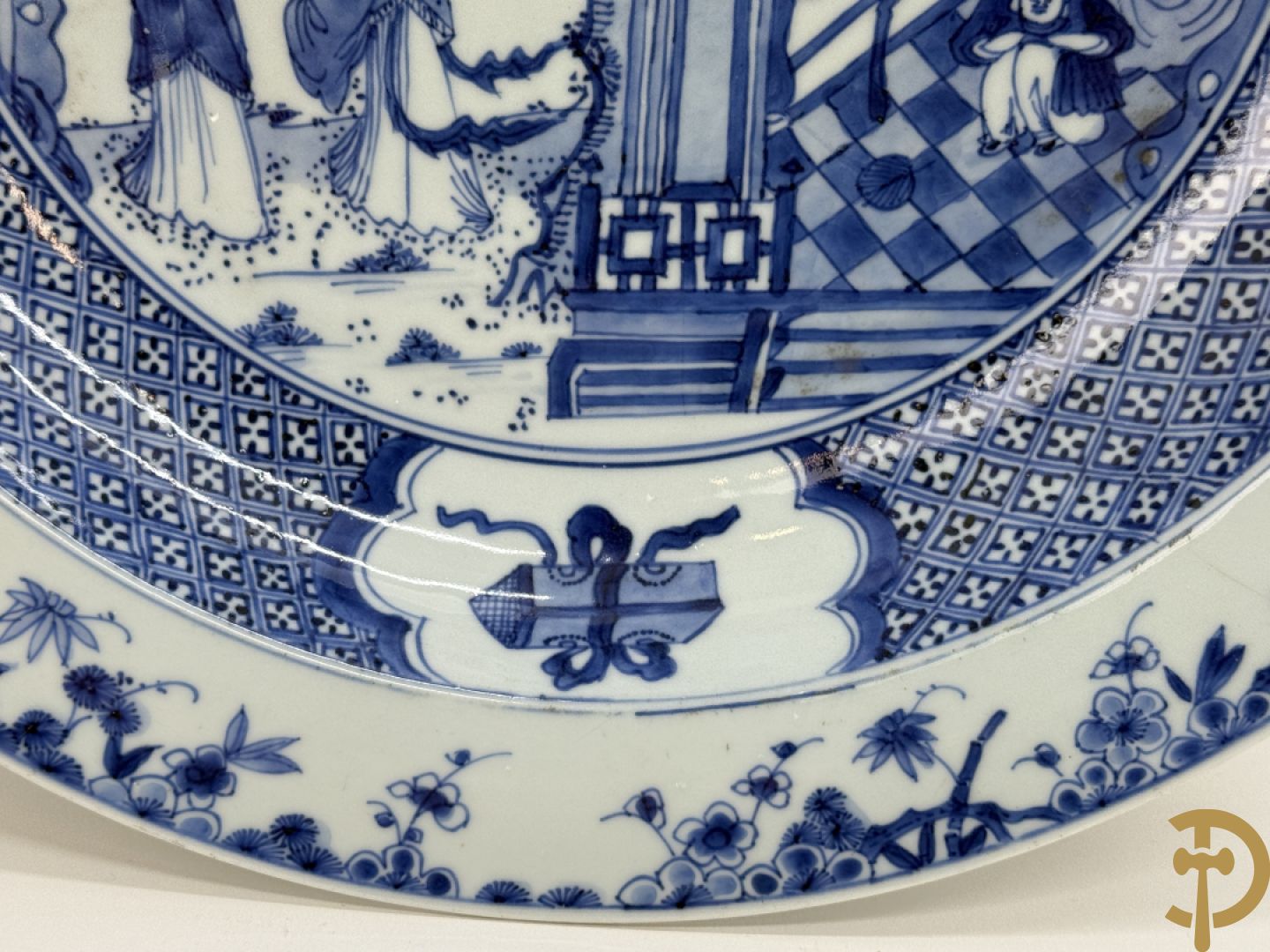 Chinese blauw/wit porseleinen schotel 