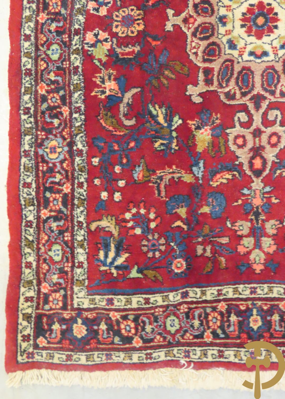 Vier Perzische kleine oosterse handgeknoopte tapijten w.o. 1 Bidjar en 3 Hamadan