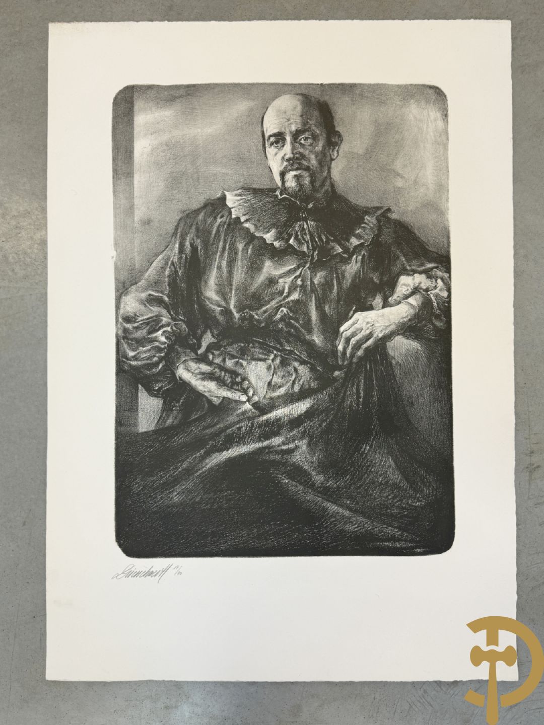 DRIESSCHAERT H. get. Kunstmap met 15 lithografieën met inleidend woord van Gaby Gyselen - 17/40 + DRIESSCHAERT getekend 