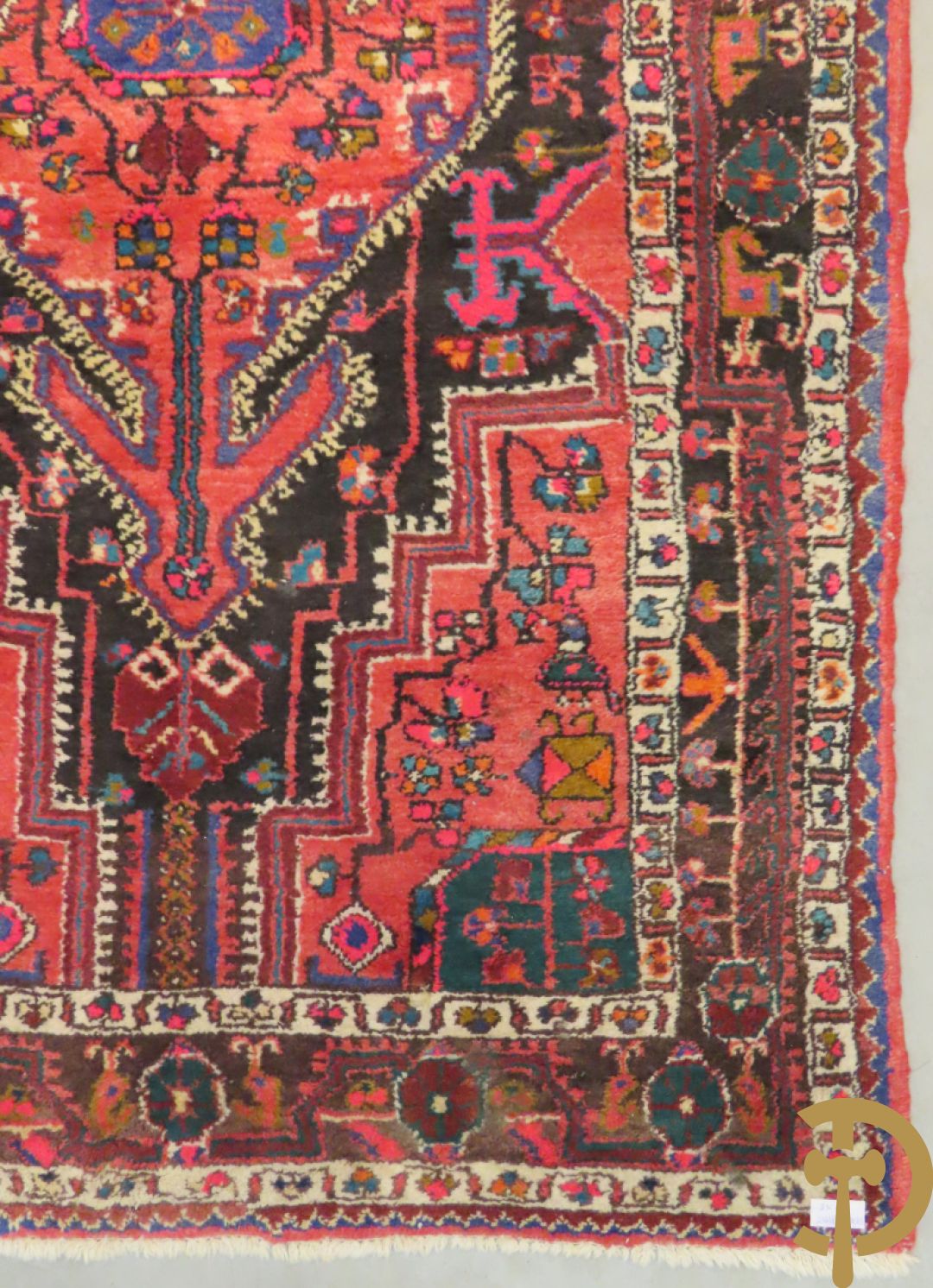 Twee oosterse handgeknoopte tapijten Hamadan en Kaukasus