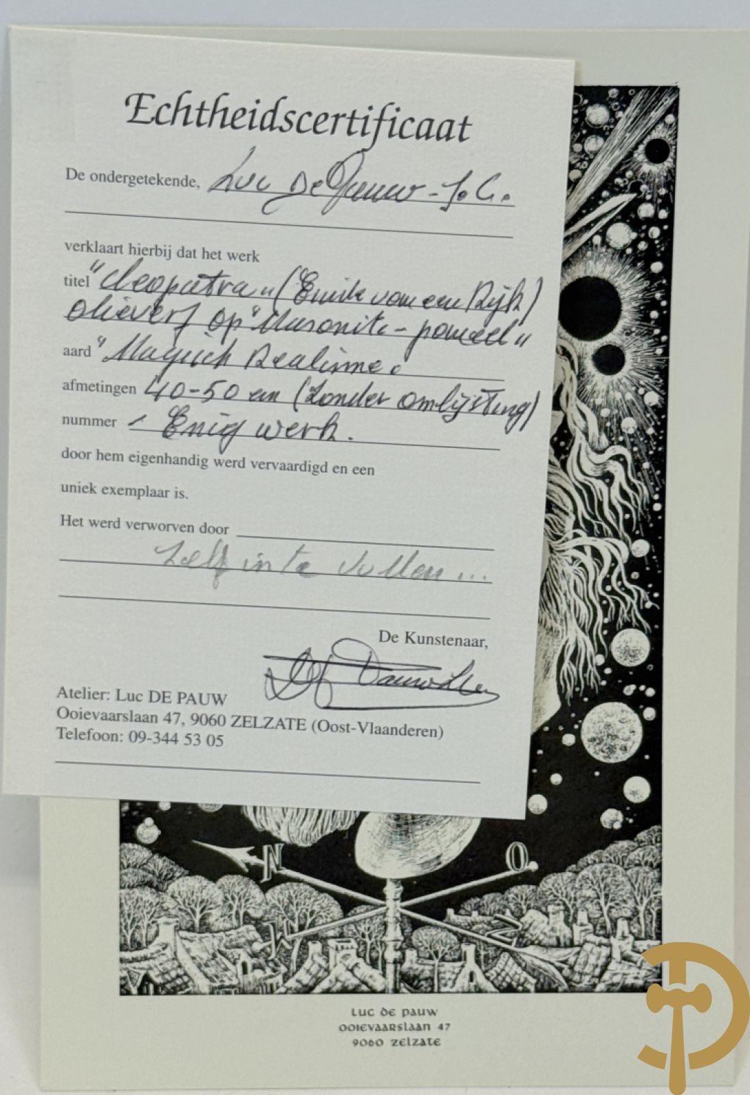 DE PAUW Luc J.C. getekend 