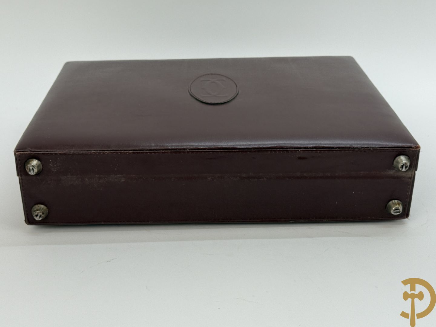 Aktentas in bordeaux leder, Cartier