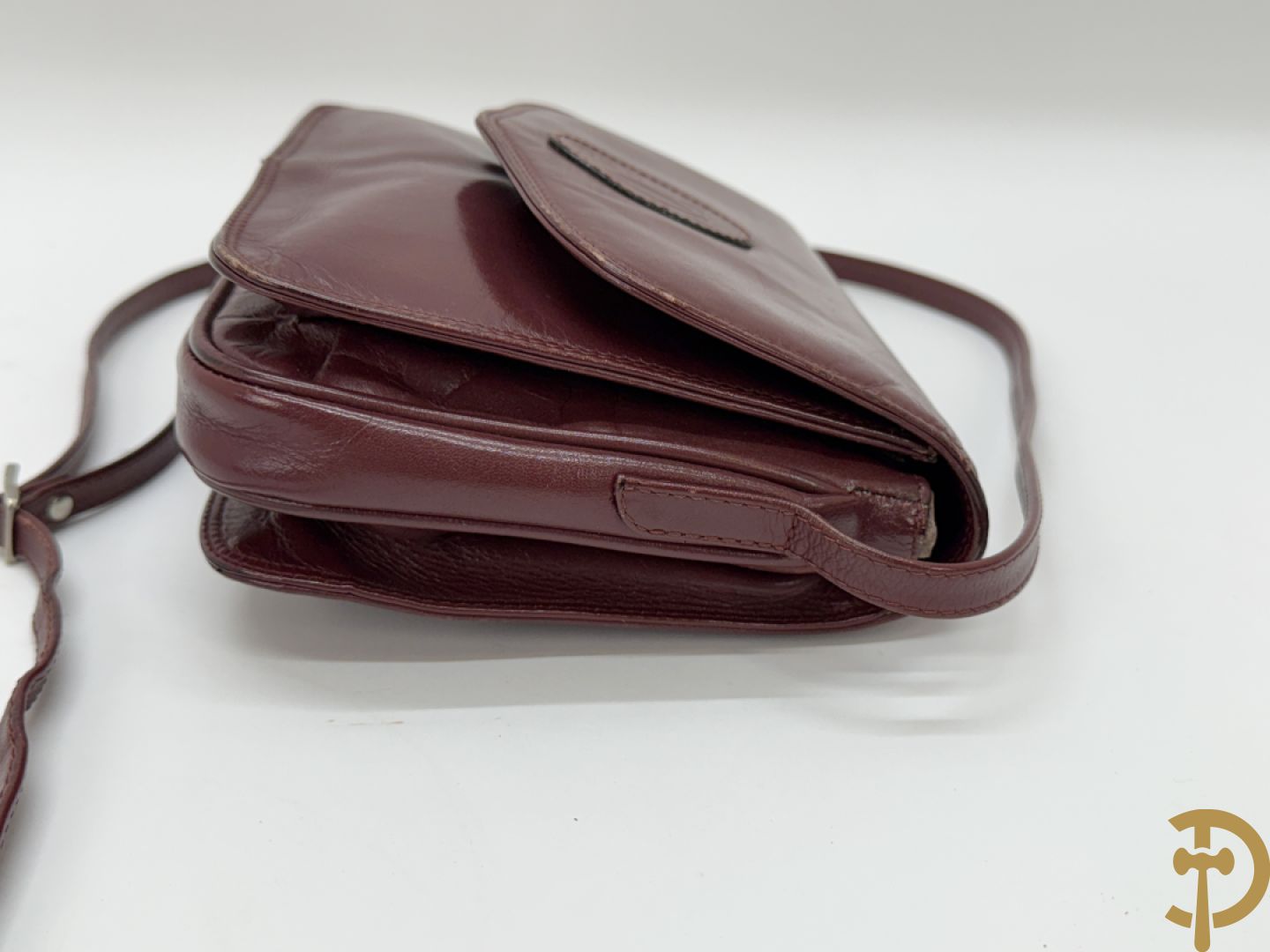 Bordeaux lederen aktentas Cartier + handtas Cartier