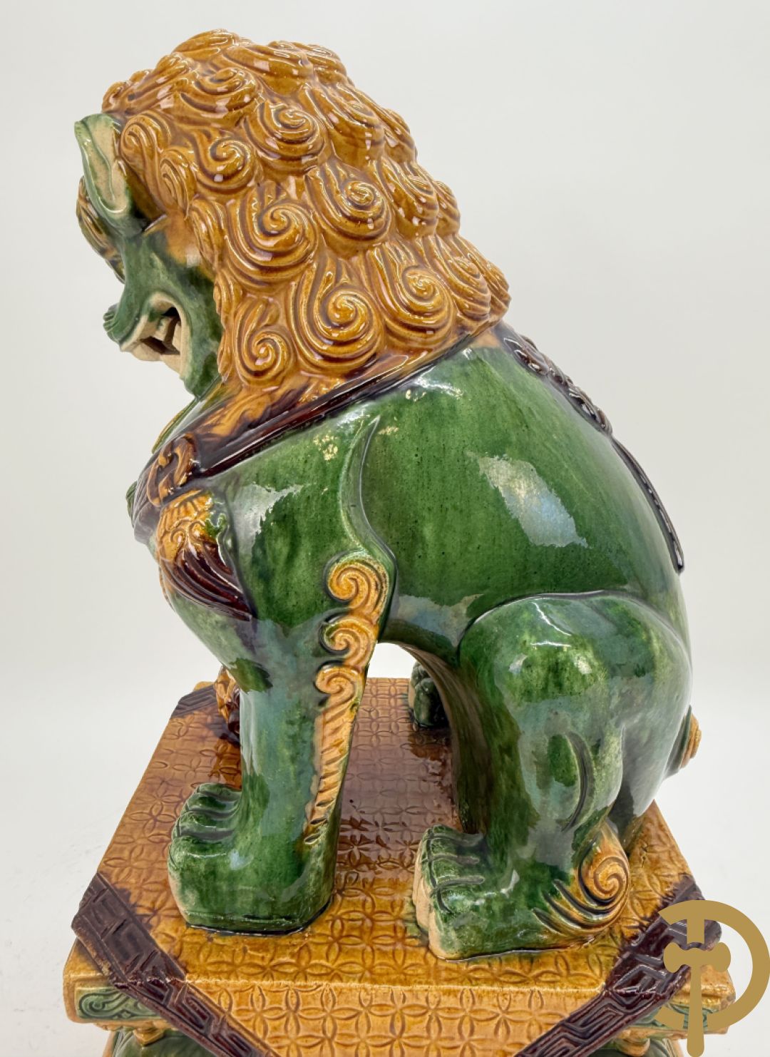 Paar Aziatische geglazuurde Aziatische fo-honden