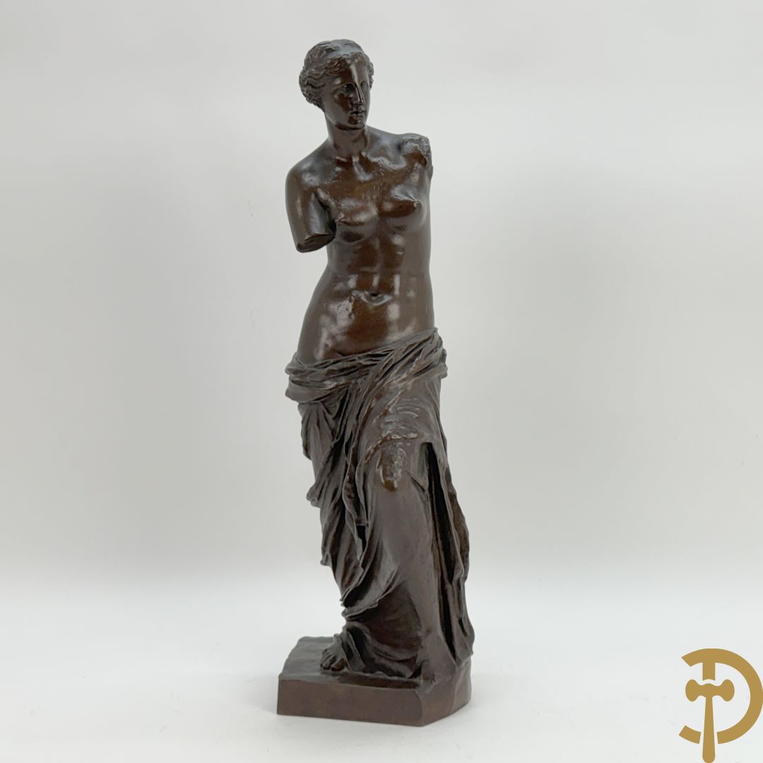 BARBEDIENNE F. fondeur 'Venus van Milo' bronzen beeld met reductiestempel
