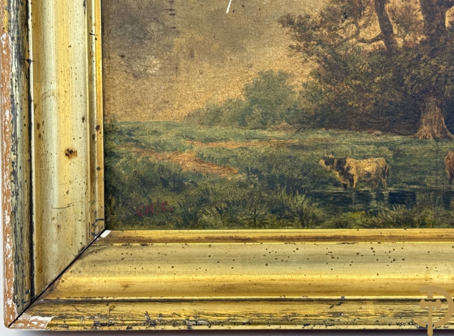 Onleesbaar getekend rechts onder 