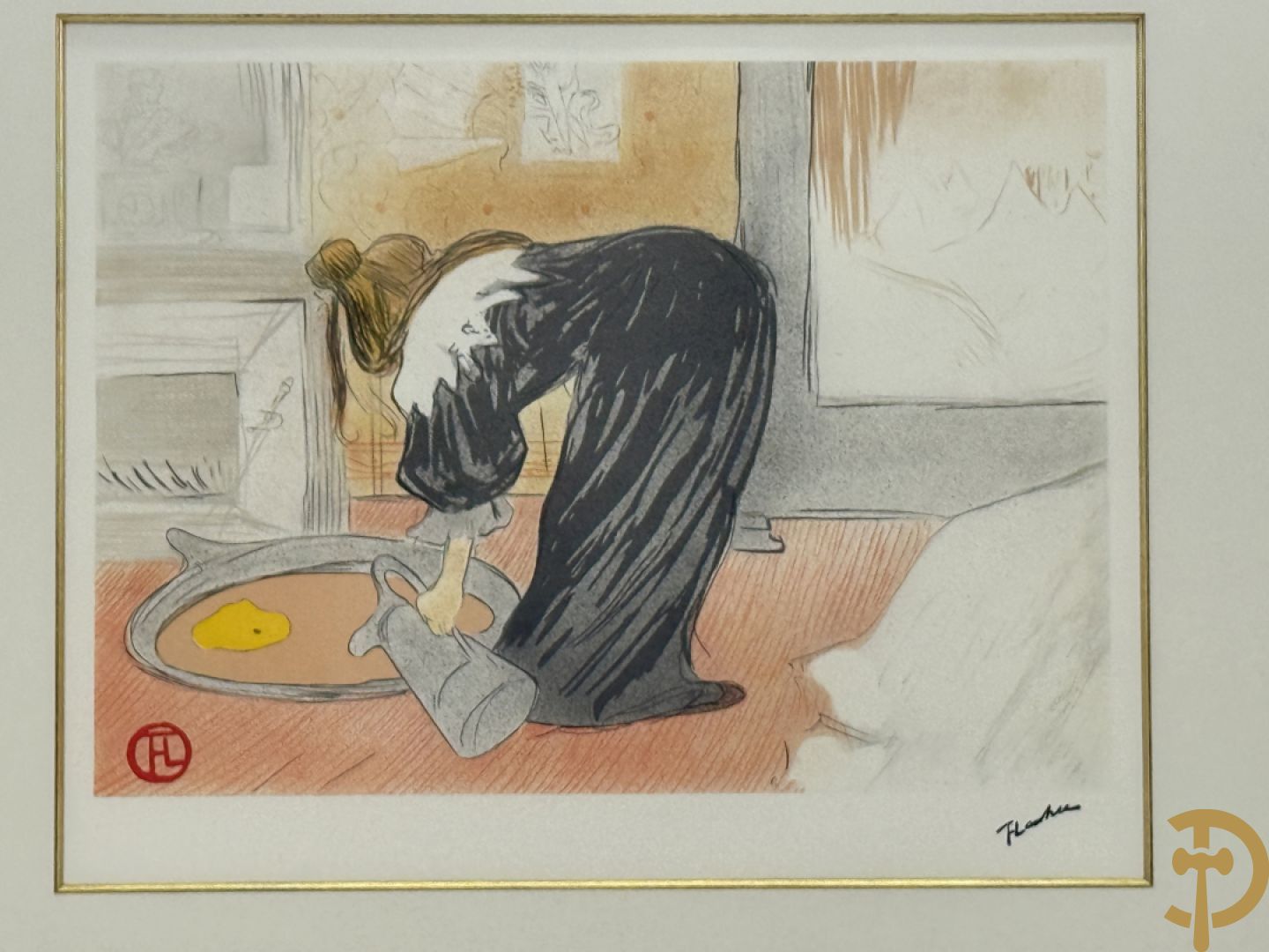 T.L. gemonogrammeerd (Toulouse Lautrec) 