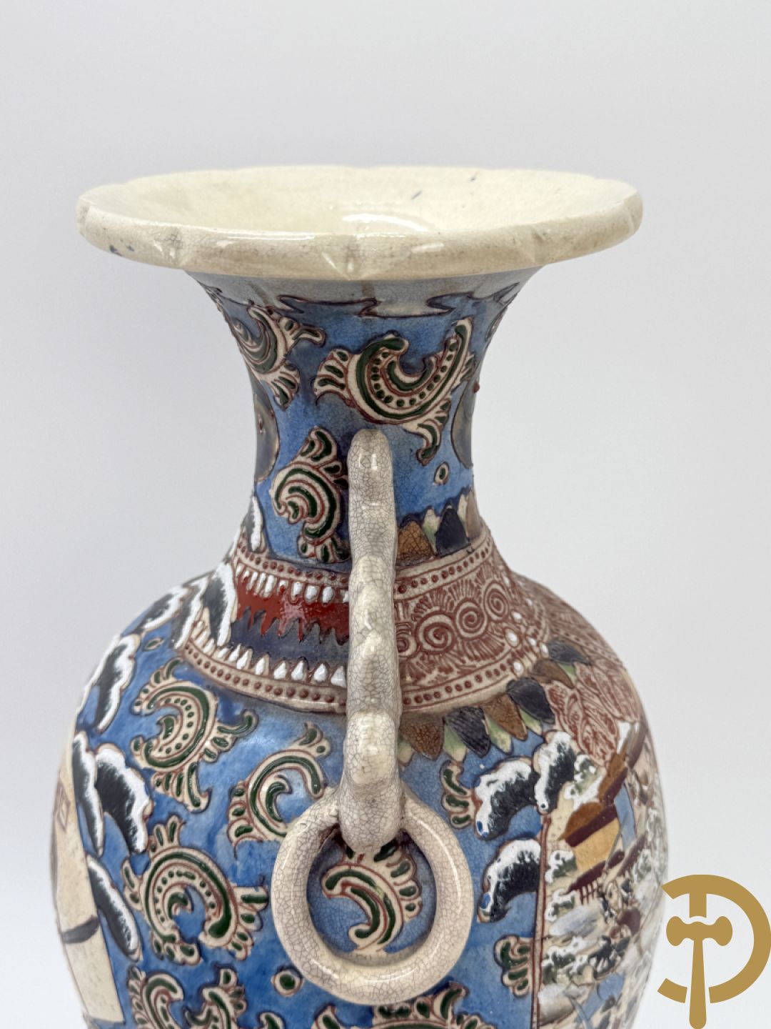 Paar Satsumat vazen met krijgertaferelen