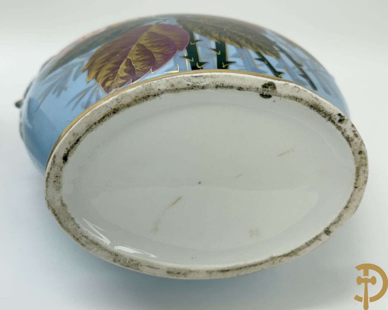 Paar porseleinen vazen met bloemendecor