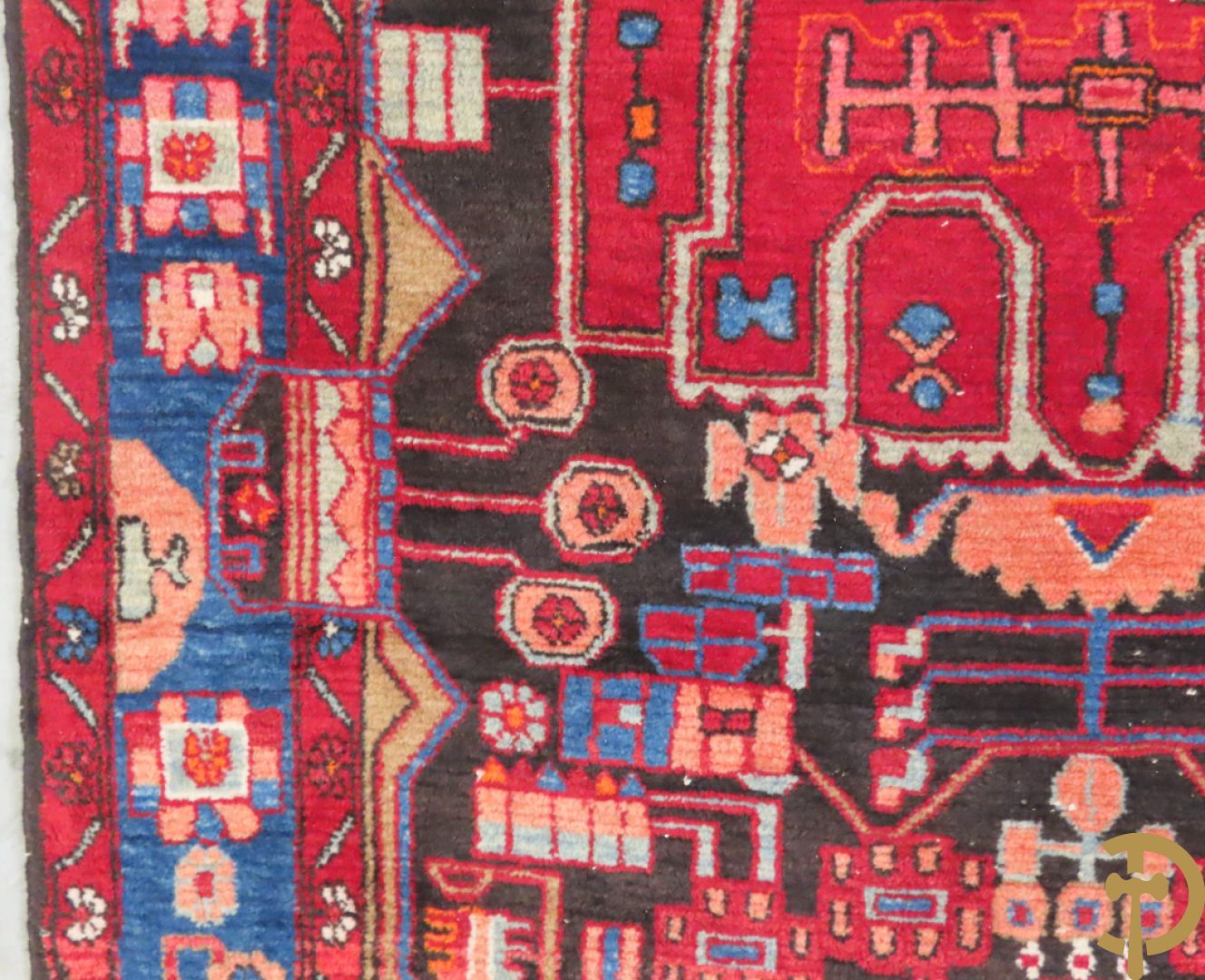 Twee oosterse handgeknoopte tapijten Hamadan