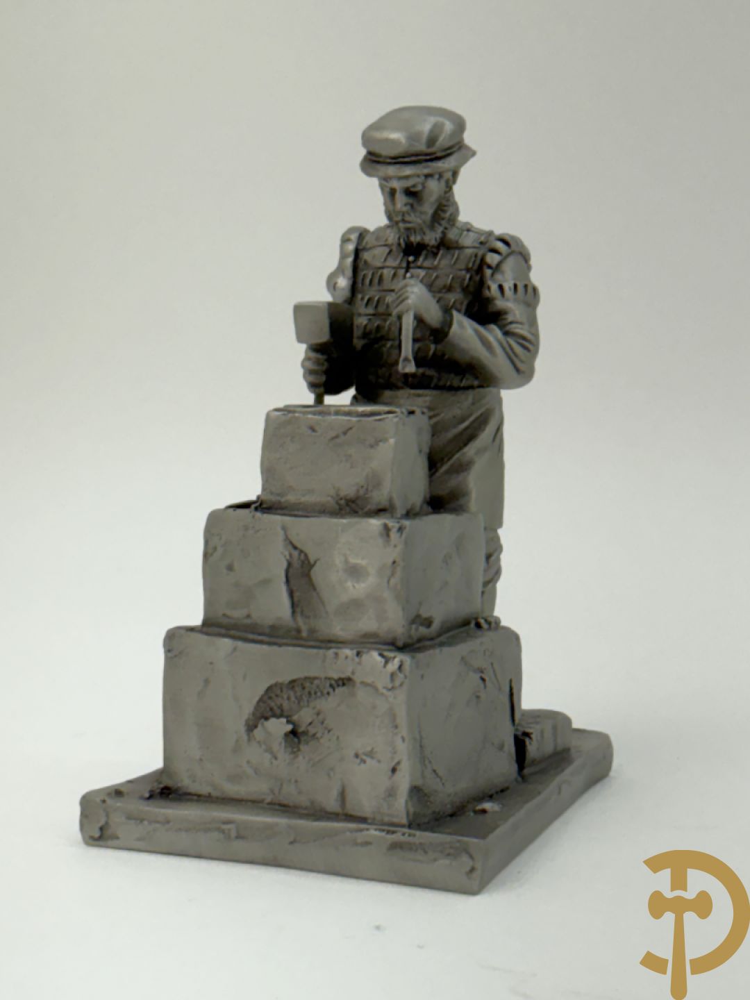 Twaalf tinnen ambachten, gestempeld van Franklin Mint