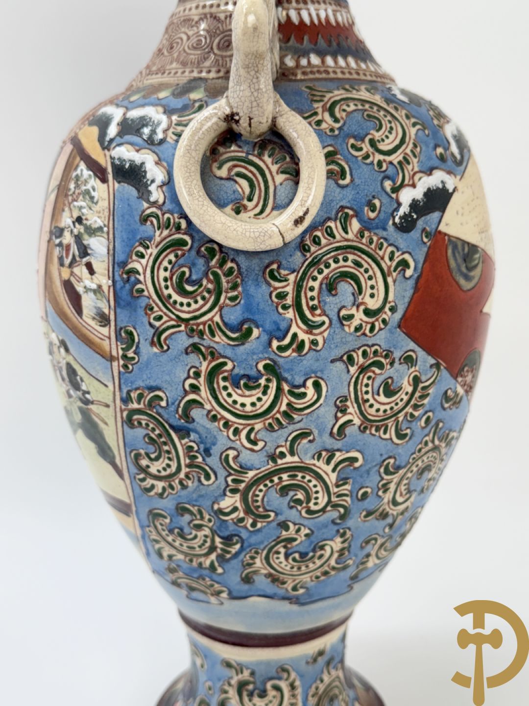 Paar Satsumat vazen met krijgertaferelen