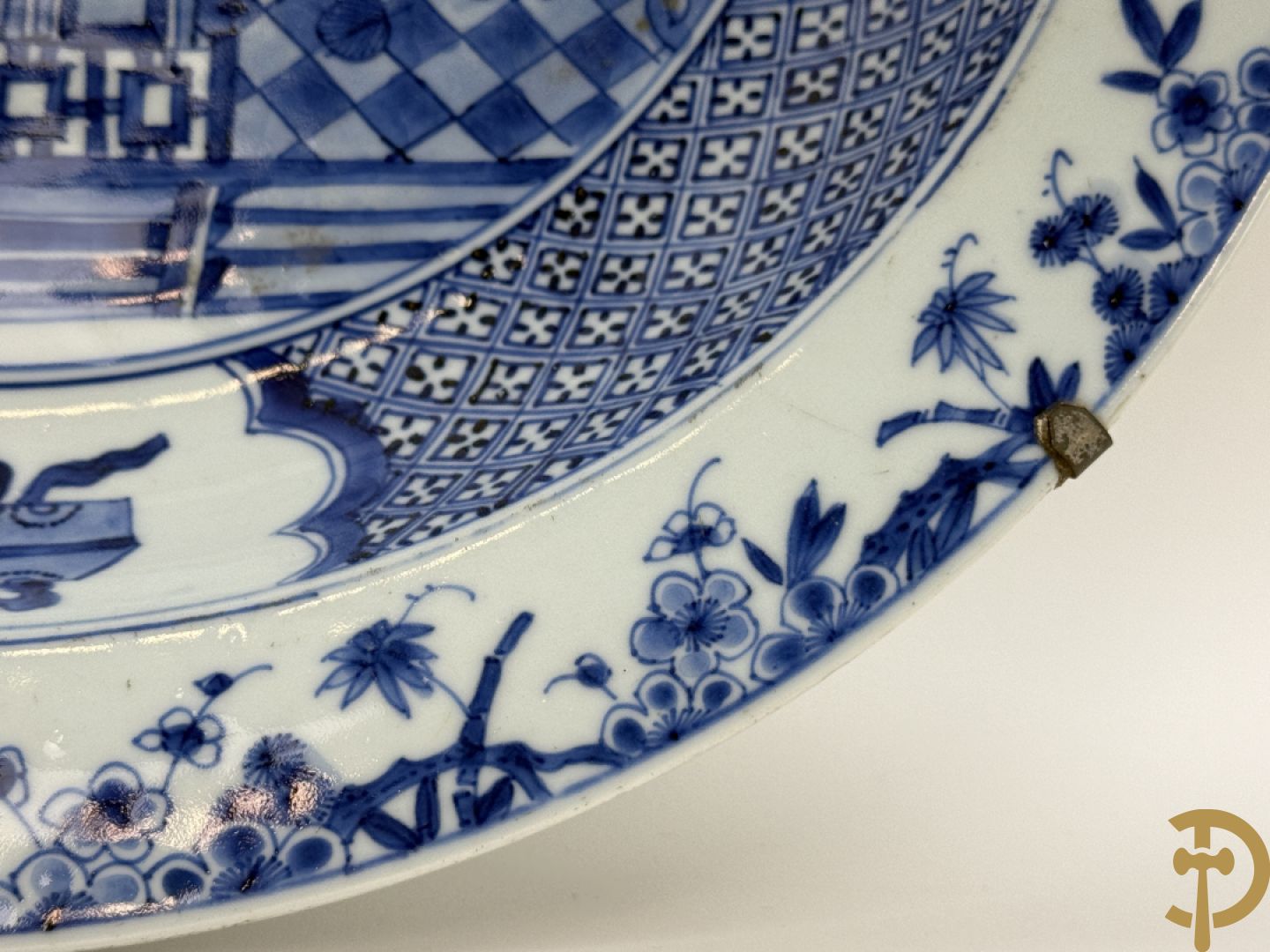 Chinese blauw/wit porseleinen schotel 