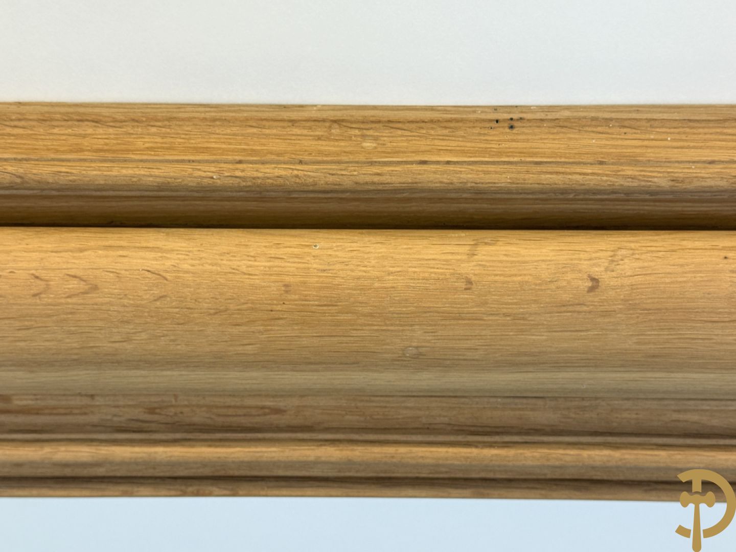 Eiken schouwmantel met gestoken molures