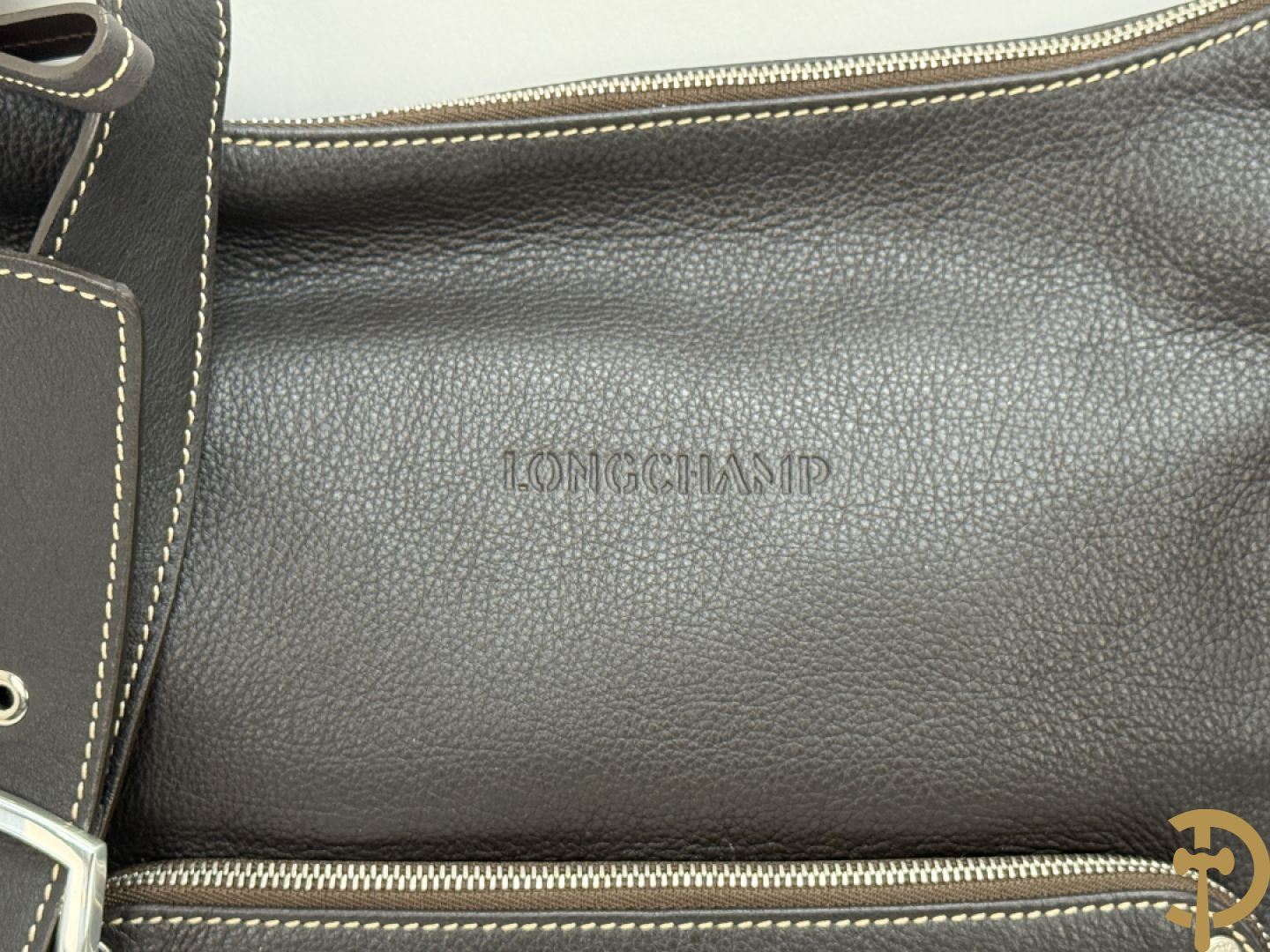 Lederen handtas Longchamp + 2 nylon handtassen Longchamp