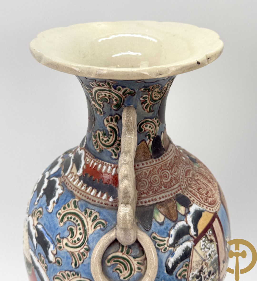 Paar Satsumat vazen met krijgertaferelen