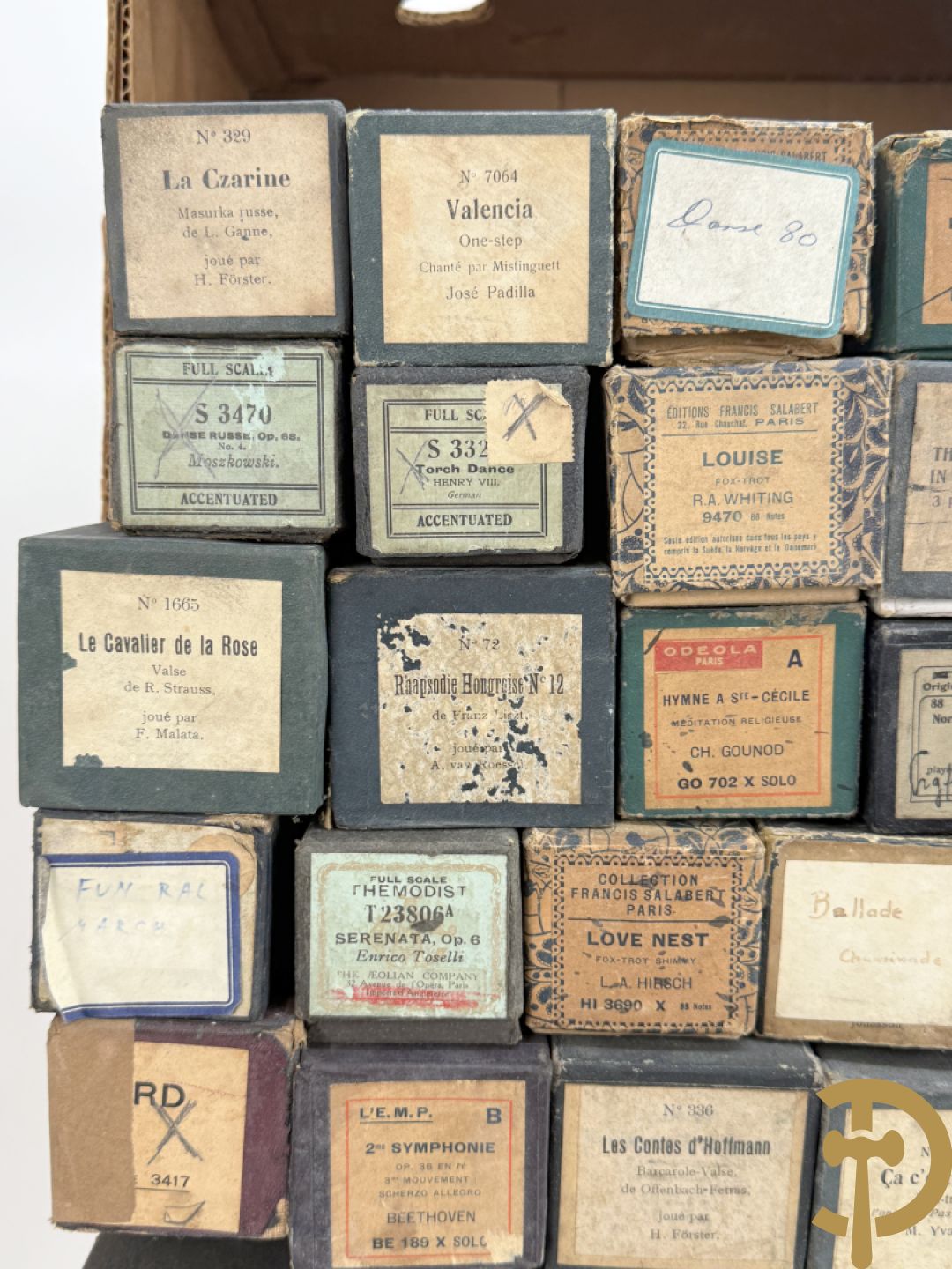 Pianolarollen in doos