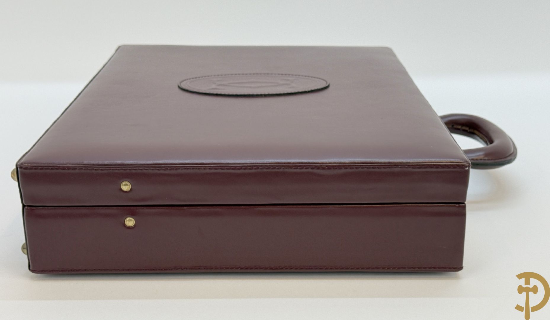 Bordeaux lederen aktentas Cartier + handtas Cartier
