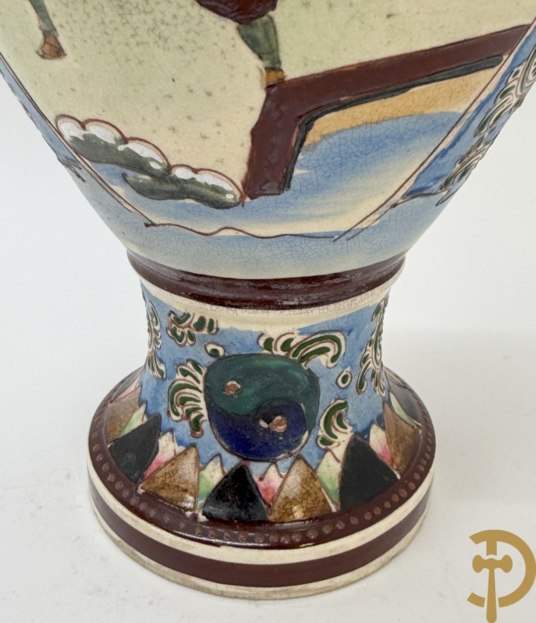 Paar Satsumat vazen met krijgertaferelen