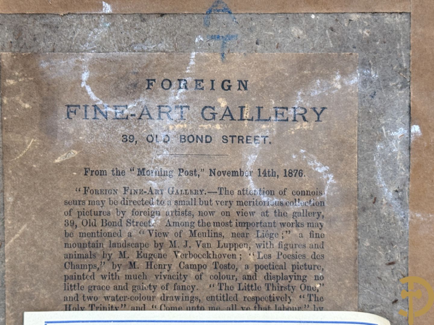 VERBOECKHOVEN Eugène getekend f.1877 