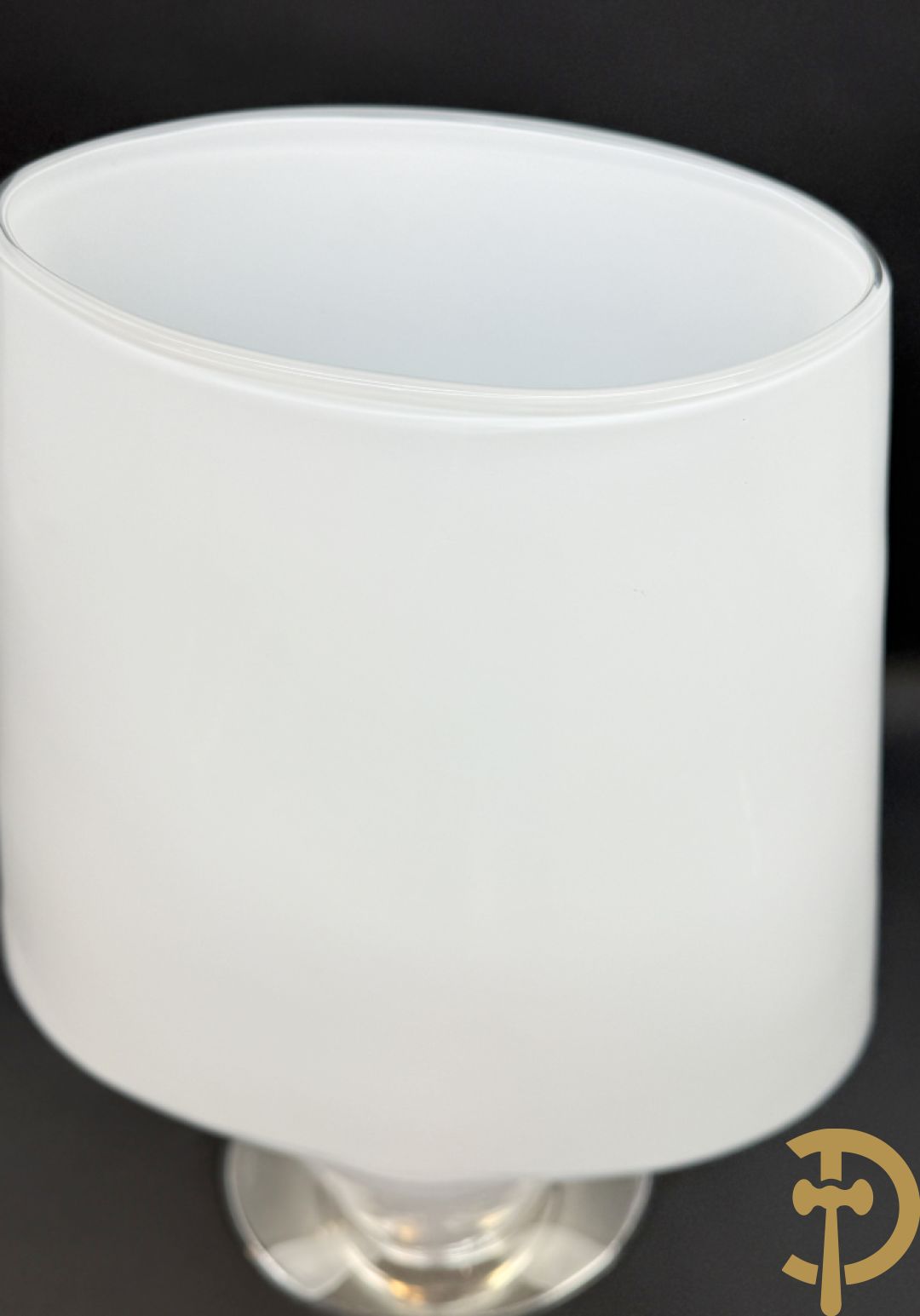 Design melkglazen lampadaire, AV Mazzega XL