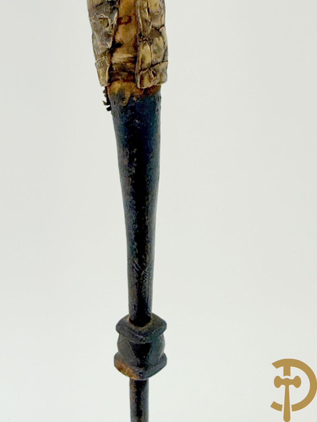 Ijzeren ceremoniële bewerkte dubbele Perzische Mahdist bijl of Tabar, 19e