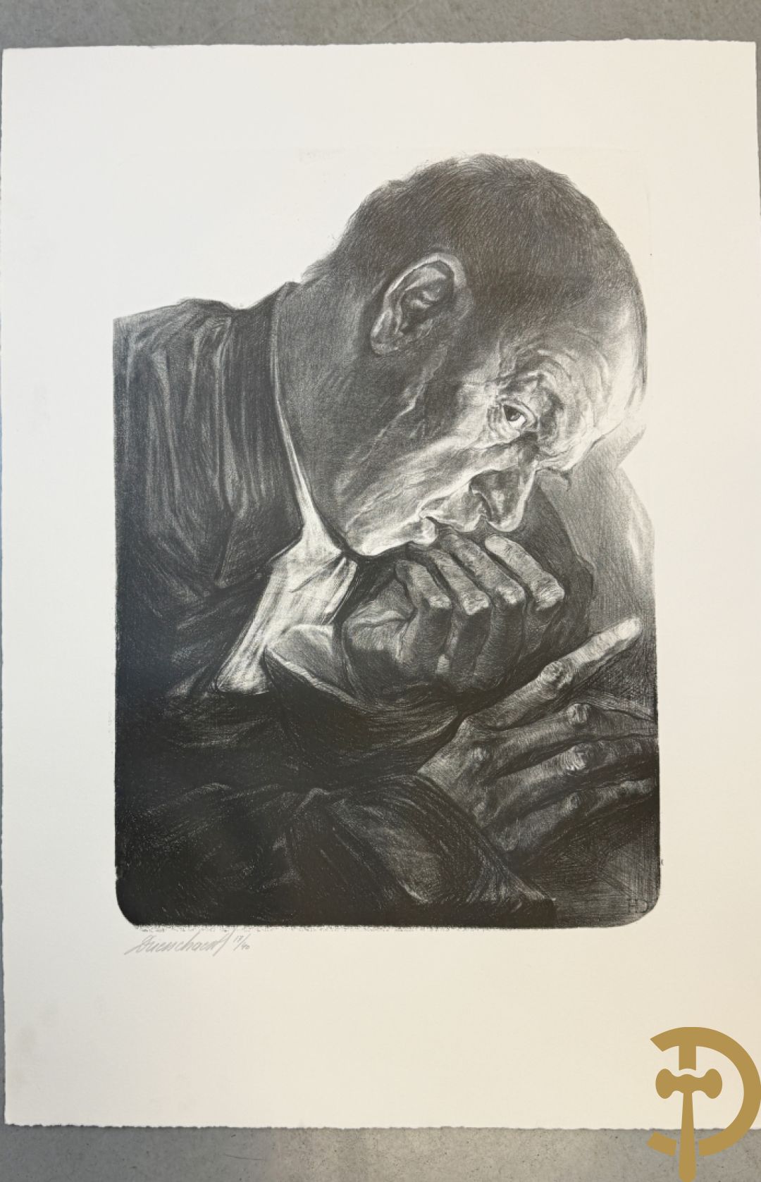 DRIESSCHAERT H. get. Kunstmap met 15 lithografieën met inleidend woord van Gaby Gyselen - 17/40 + DRIESSCHAERT getekend 